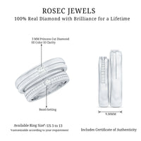 Real Diamond Couple Wedding Band Set