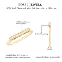 Natural diamond bow promise ring for women by Rosec Jewels, featuring a delicate bow design with sparkling diamonds.