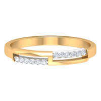 Round Diamond Band Ring in Prong Setting