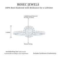Brilliant Cut Diamond Engagement Ring in Illusion Setting