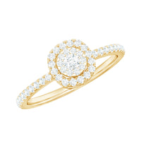 Brilliant Cut Diamond Engagement Ring in Illusion Setting