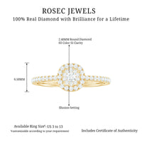Brilliant Cut Diamond Engagement Ring in Illusion Setting
