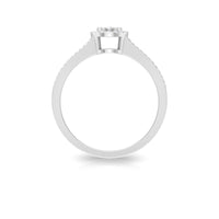 Classic Diamond Split Shank Engagement Ring