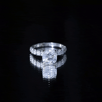 Cushion Cut Moissanite Solitaire Engagement Ring for Women
