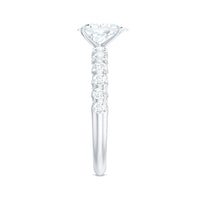 Pear Shaped Moissanite Solitaire Engagement Ring