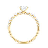 Pear Shaped Moissanite Solitaire Engagement Ring