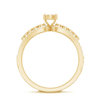 Diamond Designer Engagement Ring with Side Stones