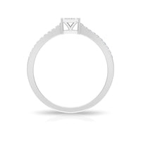 Split Shank Diamond Engagement Ring in Illusion Setting