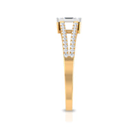 Split Shank Diamond Engagement Ring in Illusion Setting