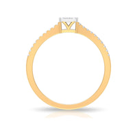 Split Shank Diamond Engagement Ring in Illusion Setting