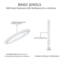 Round Cut Diamond Stackable Eternity Band