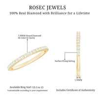 Round Cut Diamond Stackable Eternity Band