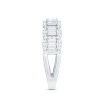 Designer Baguette Moissanite Half Eternity Band Ring