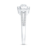 Vintage-inspired moissanite engagement ring by Rosec Jewels featuring intricate design and sparkling center stone.