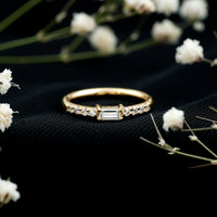 Moissanite Minimalist Stackable Promise Ring