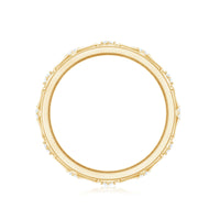 Vintage style diamond wedding band ring from Rosec Jewels, featuring a delicate design and sparkling diamonds.