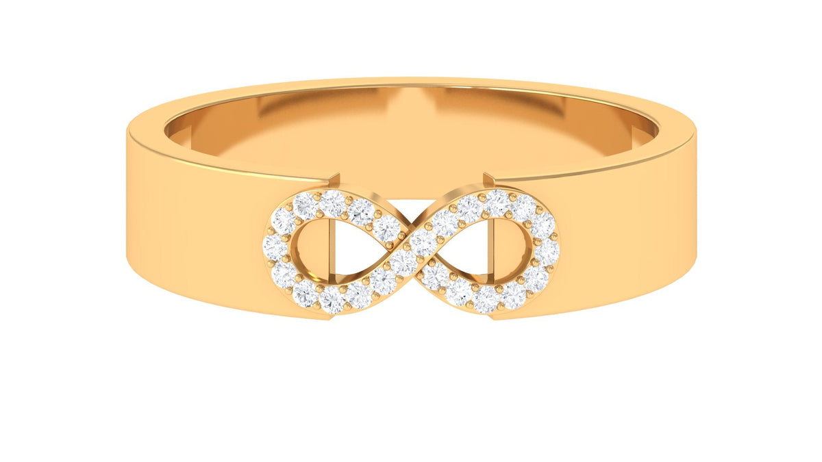 Certified Natural Diamond Infinity Band Ring