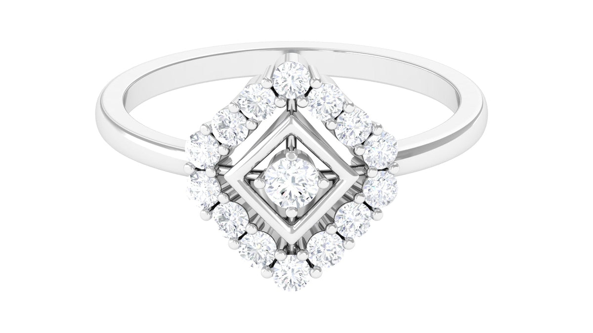 Contemporary Diamond Promise Ring with Certificate