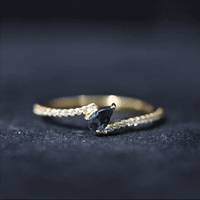 Genuine London Blue Topaz Promise Ring with Diamond