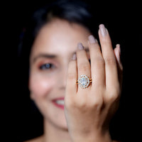 Certified Oval Cut Lab Diamond Statement Engagement Ring