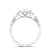 3 Carat Princess Cut Moissanite Solitaire Engagement Celtic Ring