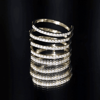 Certified Moissanite Spiral Wrap Ring