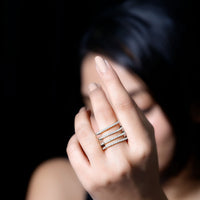 Certified Moissanite Spiral Wrap Ring