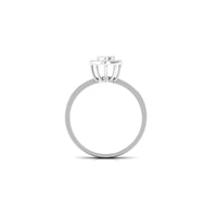 Natural Diamond Cluster Engagement Ring with Halo