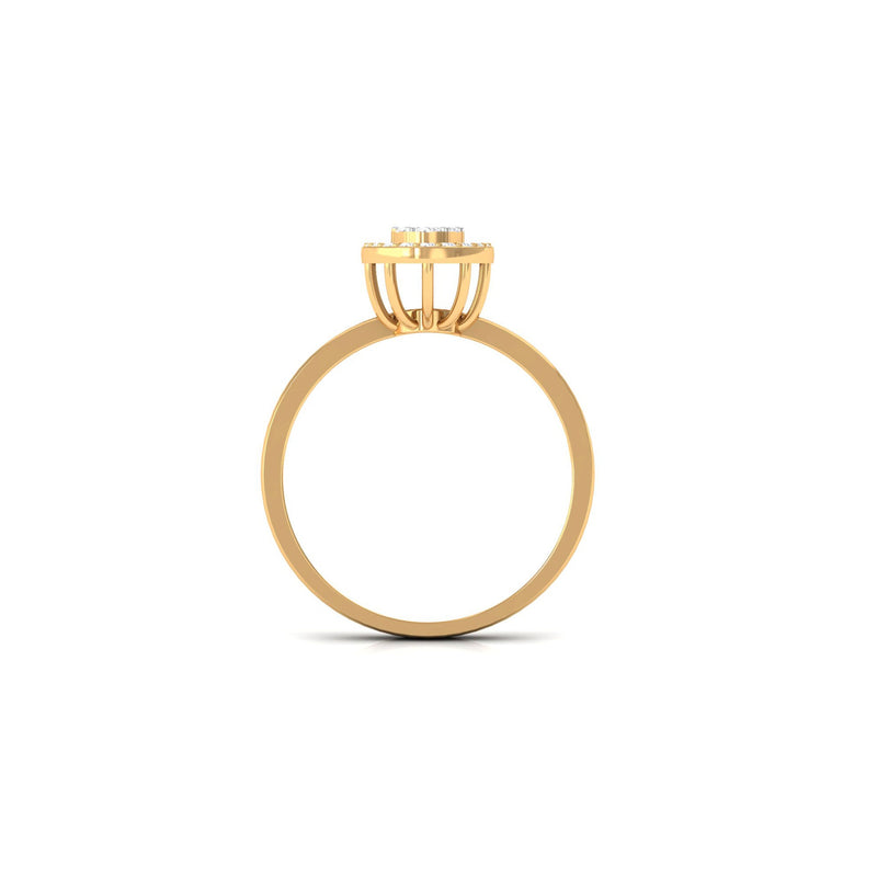 Natural diamond cluster engagement ring with halo from Rosec Jewels, showcasing sparkling diamonds set in a stylish ring design.