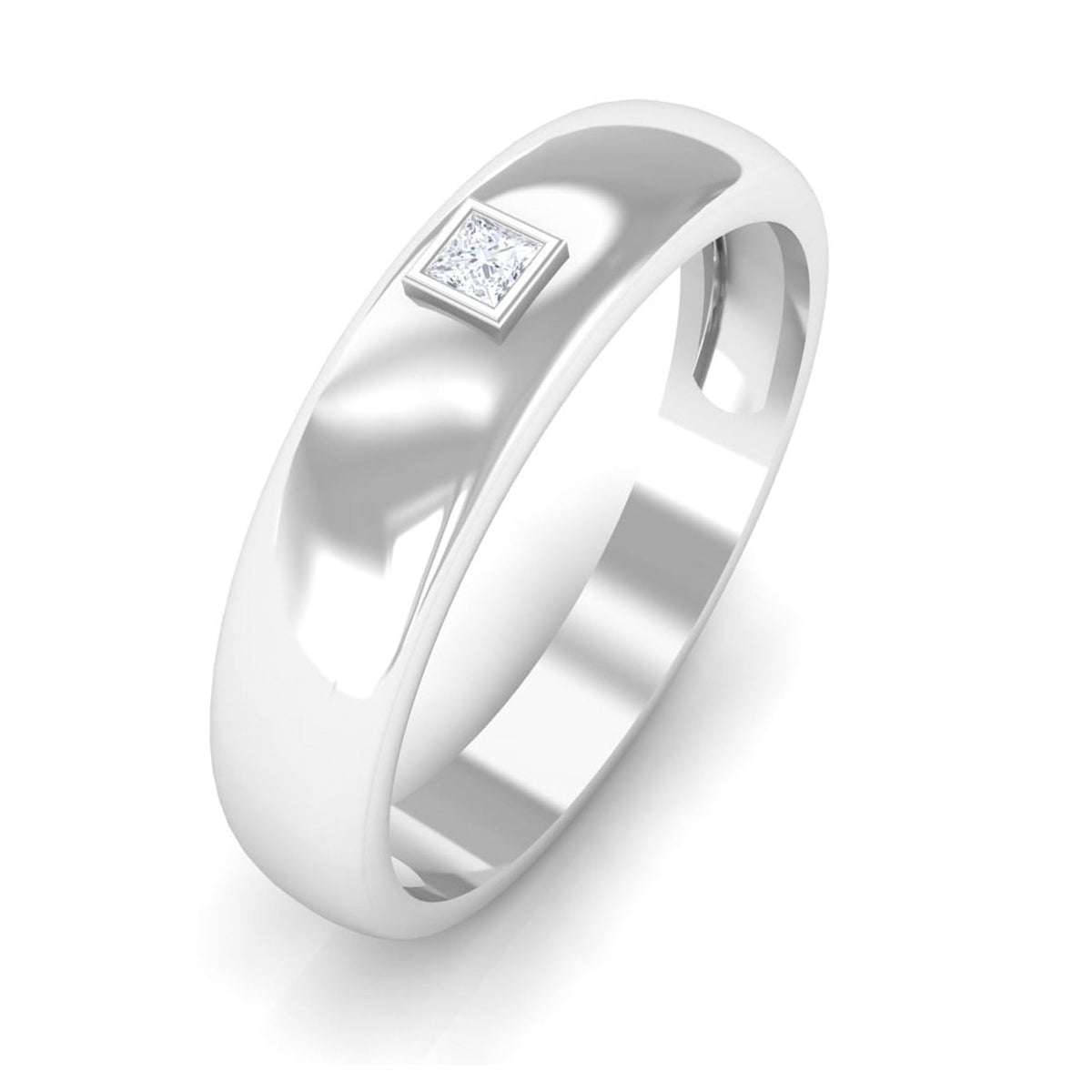Natural Diamond Mens Wedding Band Ring