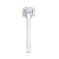 Moissanite Three Stone Round Engagement ring