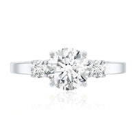 Moissanite Three Stone Round Engagement ring