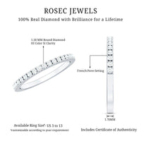 French Pave Diamond Eternity Wedding Ring