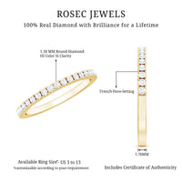 French Pave Diamond Eternity Wedding Ring