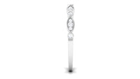 Certified Natural Diamond Half Eternity Ring for Anniversary