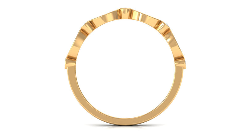 Rosec Jewels Certified Natural Diamond Half Eternity Ring for anniversary, showcasing sparkling diamonds on a sleek band.