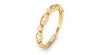 Certified Natural Diamond Half Eternity Ring for Anniversary