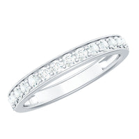 Certified Moissanite Half Eternity Ring