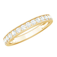 Certified Moissanite Half Eternity Ring