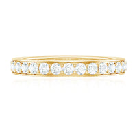 Certified Moissanite Half Eternity Ring