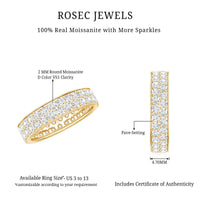 Certified Moissanite Full Eternity Wedding Band For Women