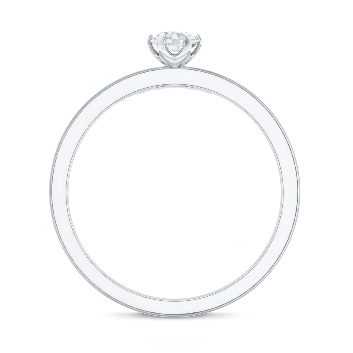 Certified Natural Diamond Promise Ring with Sunburst Enhancer