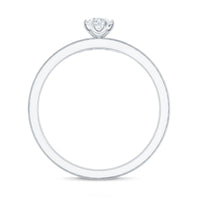 Certified Natural Diamond Promise Ring with Sunburst Enhancer