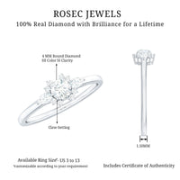 Natural Diamond Promise Ring with Certificate