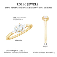 Natural Diamond Promise Ring with Certificate