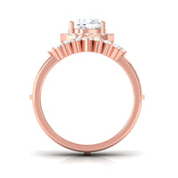 Cushion Cut Moissanite Vintage Inspired Wedding Ring Set