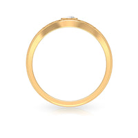 Diamond Textured Signet Ring for Men