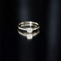 Illusion Set Diamond Engagement Ring