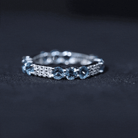 London Blue Topaz and Diamond Designer Full Eternity Band