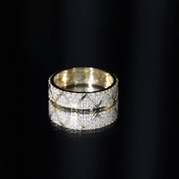 Certified Moissanite Wide Eternity Band Ring